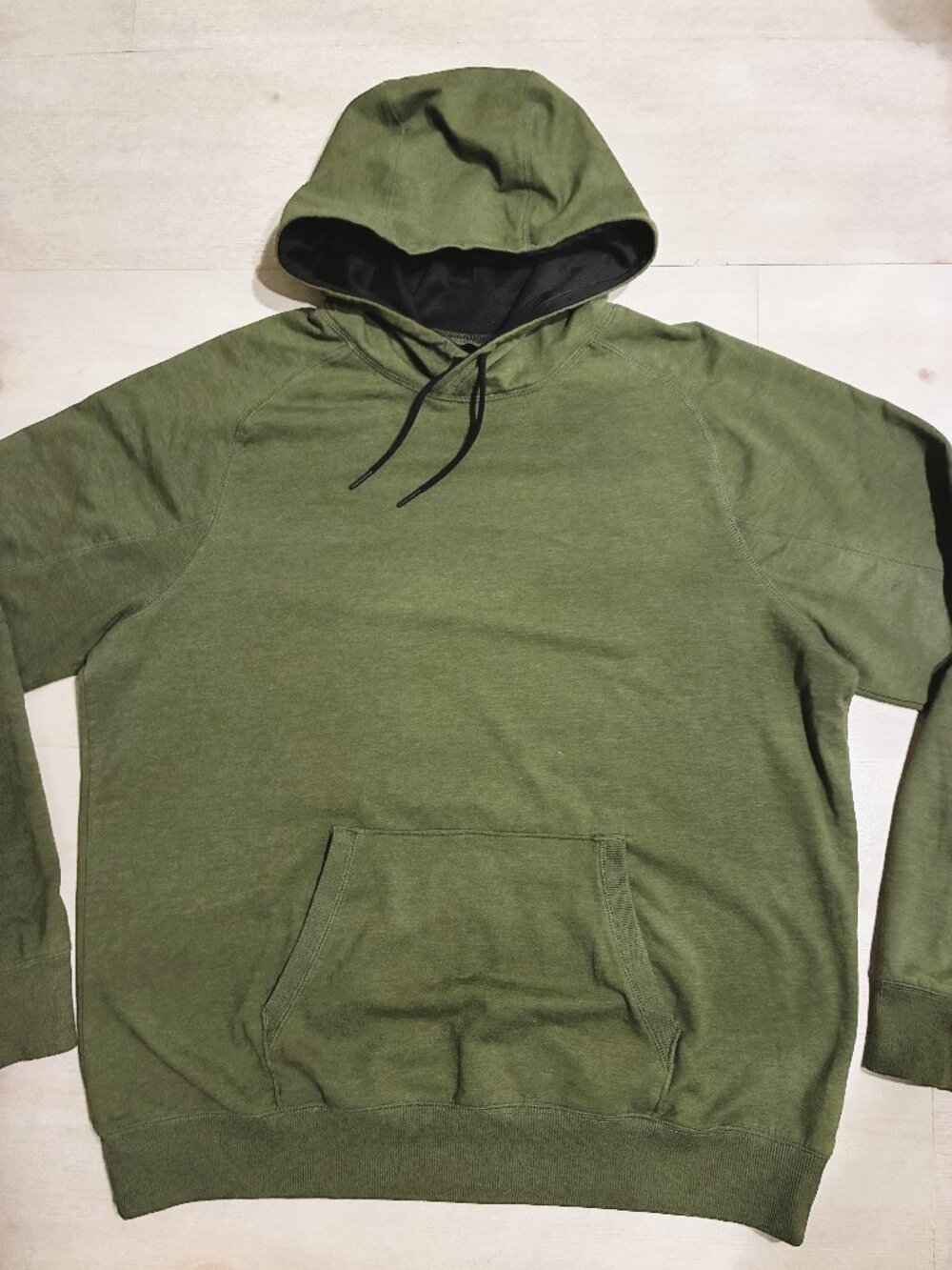 Zella Men’s Pyrite Tech Performance Hoodie Heathered Olive Green Large